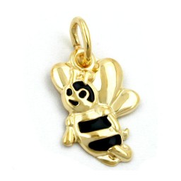 pendant honey bee 9k gold