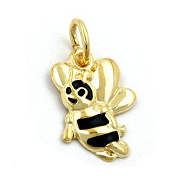 pendant honey bee 9k gold