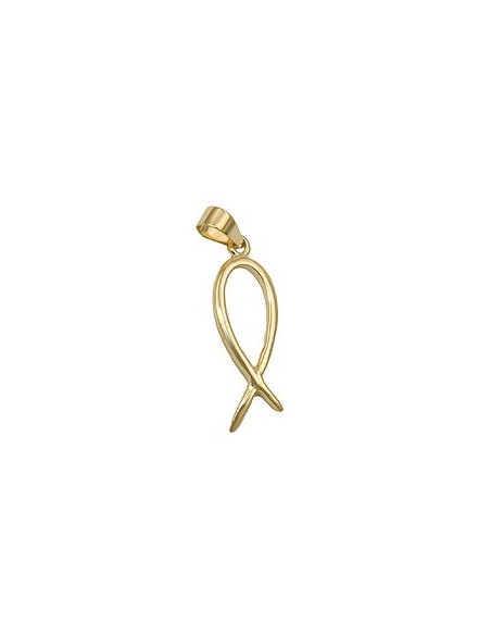 pendant jesus-sign fish glossy 9k gold