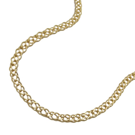 necklace 45cm twin curb chain 14k gold