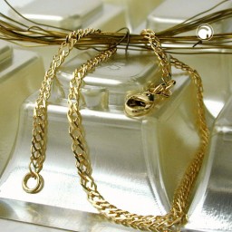 necklace 45cm twin curb chain 14k gold