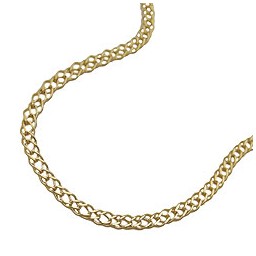 necklace 45cm twin curb chain 14k gold