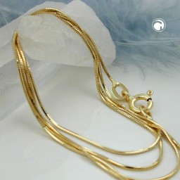 chain snake 5-edge 40cm 14k gold