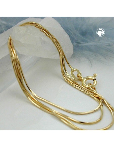 chain snake 5-edge 42cm 9k gold