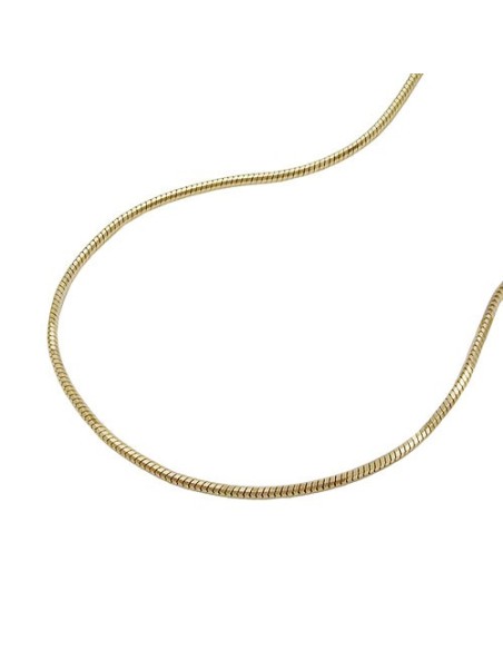 chain snake 5-edge 42cm 9k gold