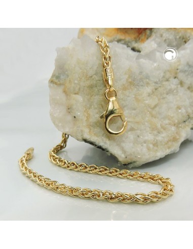 bracelet wheat chain 19cm 9k gold
