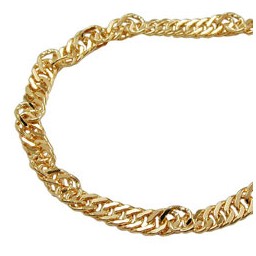 necklace 55cm singapore chain gold plat.