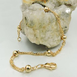 bracelet singapore chain gold plated