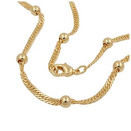 bracelet singapore chain gold plated