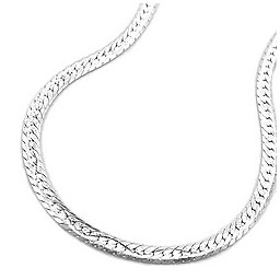 necklace 2.2mm snake flat matt diamond cut 925 45cm