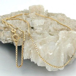 necklace box chain gold plated