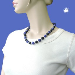 necklace beads blue black