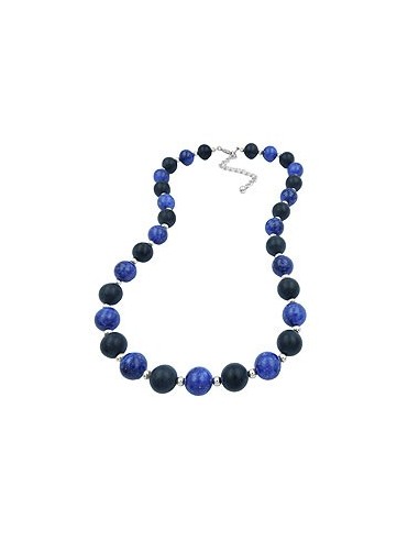 necklace beads blue black