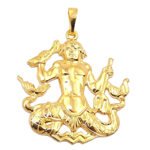 zodiac pendant aquarius gold plated