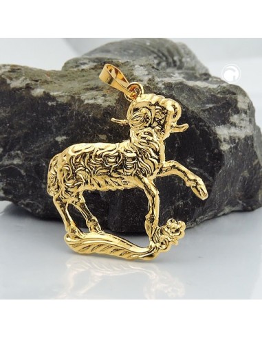 zodiac pendant aries gold plated
