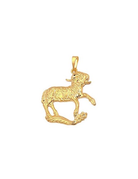 zodiac pendant aries gold plated