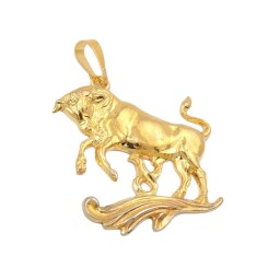 zodiac pendant taurus gold plated