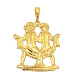 zodiac pendant gemini gold plated