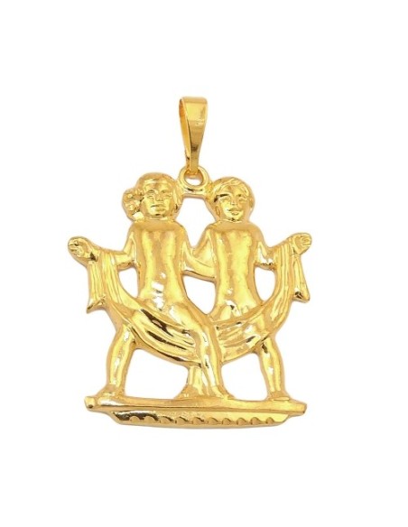 zodiac pendant gemini gold plated