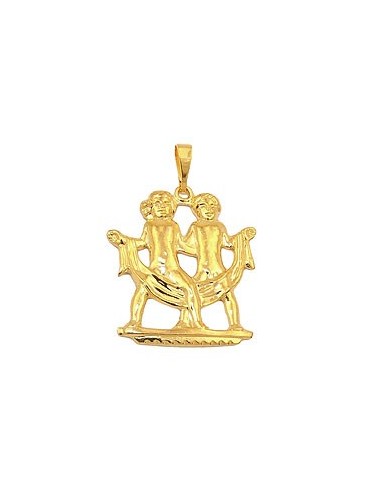 zodiac pendant gemini gold plated