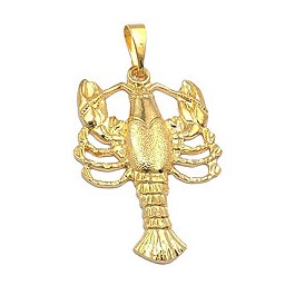 zodiac pendant cancer gold plated