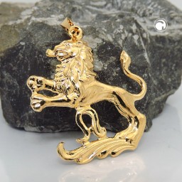 zodiac pendant lion gold plated