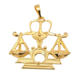 zodiac pendant libra gold plated