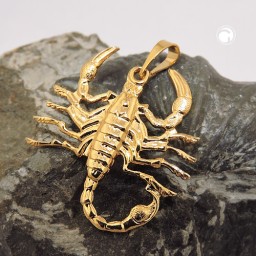 zodiac pendant scorpio gold plated