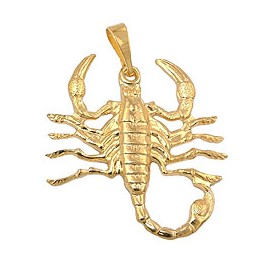 zodiac pendant scorpio gold plated