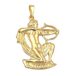 zodiac pendant sagittarius gold plated