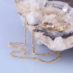 bracelet 19cm figaro chain 14k gold