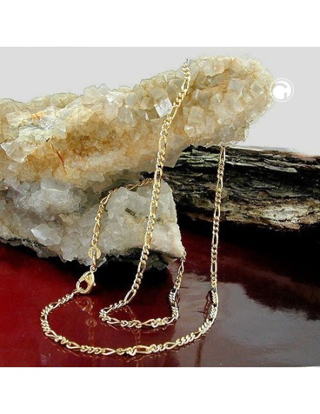 necklace 42cm figaro chain 14k gold