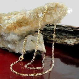 necklace 45cm figaro chain 14k gold