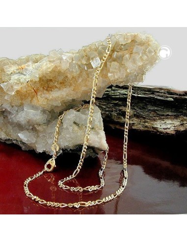 necklace 45cm figaro chain 14k gold