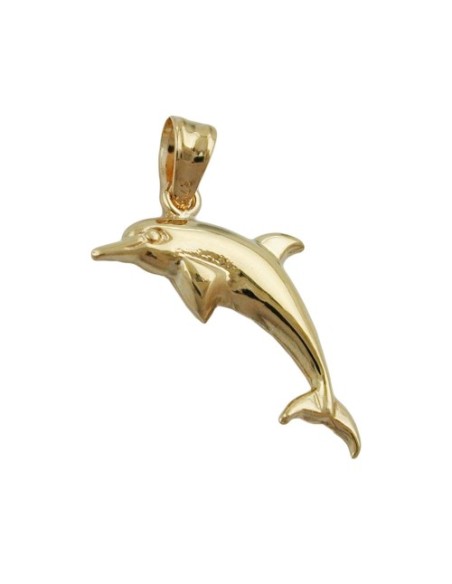 pendant 18x8mm dolphin shiny 9k gold