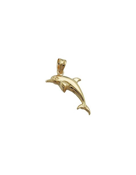 pendant 18x8mm dolphin shiny 9k gold