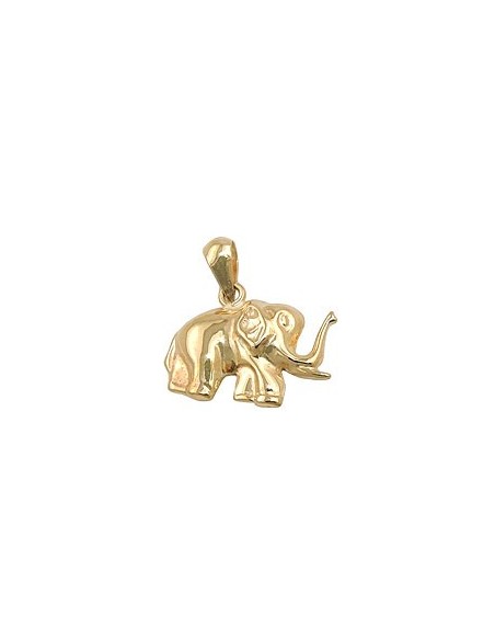 pendant 15x12mm elephant shiny 9k gold