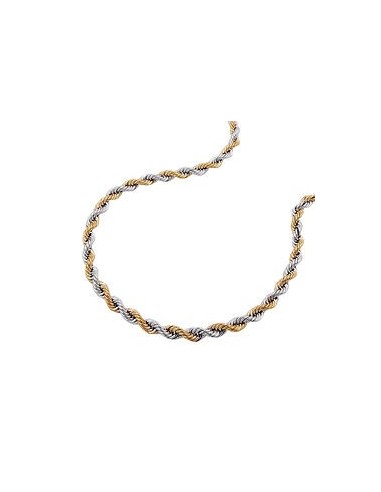 necklace 2.8mm rope-chain bicolor 14kt gold 45cm