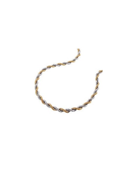 necklace 2.8mm rope-chain bicolor 14kt gold 45cm