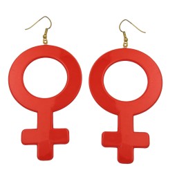 drop earrings women sign red