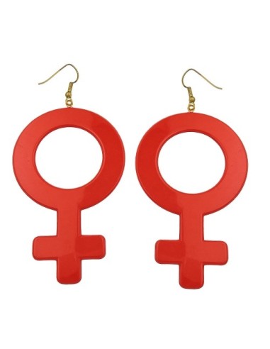 drop earrings women sign red