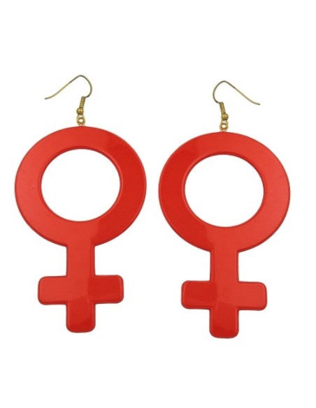 drop earrings women sign red