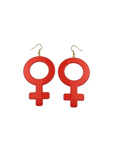 drop earrings women sign red
