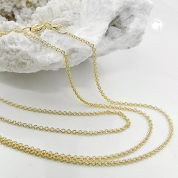 anchor chain round 1,1mm 38cm 9k gold