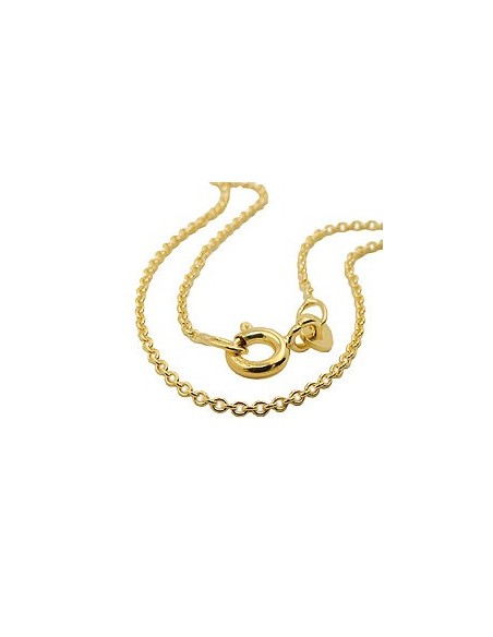 anchor chain round 1,1mm 45cm 9k gold
