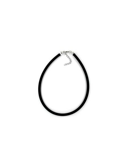necklace 6mm rubber silver clasp