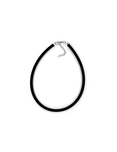 necklace 6mm rubber silver clasp