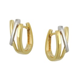 hoop earrings bicolor 9k gold