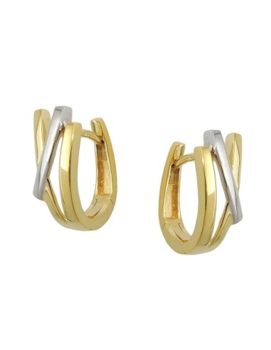 hoop earrings bicolor 9k gold