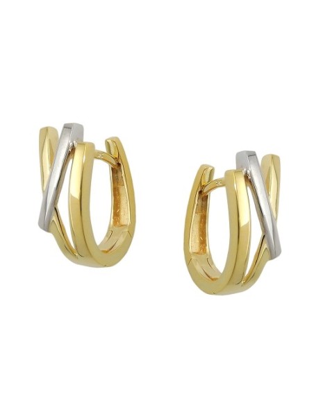 hoop earrings bicolor 9k gold